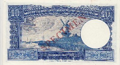 Beschrijving achterzijde: SPECIMEN